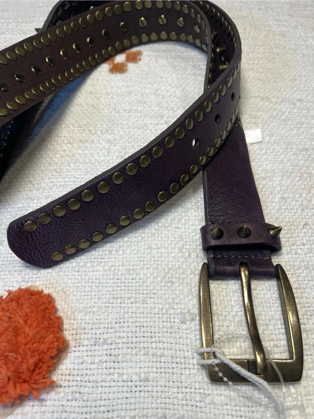 Free People Vertigo Studded Brown Belt nwt M/L